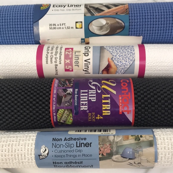 Non Adhesive Easy Shelf Liner Non-Slip Cushioned Grip ~ 4 Rolls Variety Colors - Picture 2 of 11